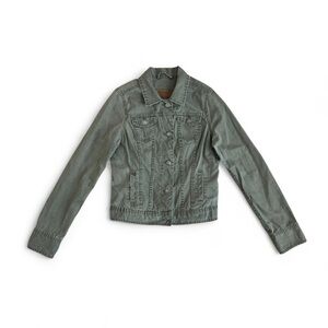 Abercrombie green denim jacket